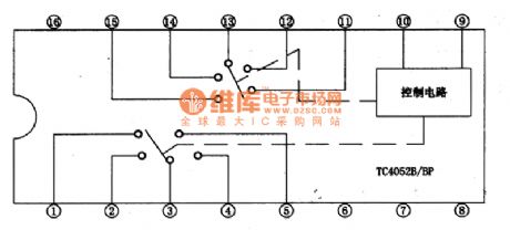 TC4052B, TC4052BP double 4 to 1 analog switch circuit