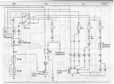 Toyota coaster bus start system and charging system circuit diagram