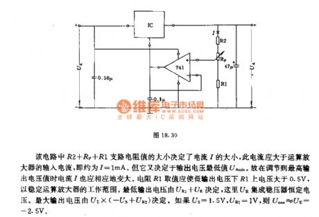 Steady voltage circuit with adjustable output voltage