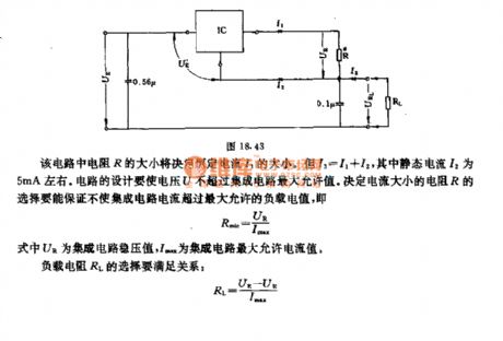 Constant current source using integrated regulator circuit