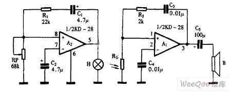Using KD-28 as siren generator circuit diagram