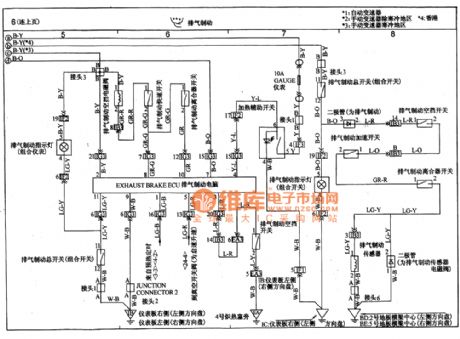 TOYOTA COASTER coach exhaust brake(connection to previous page) circuit wiring circuit diagram