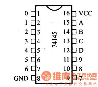74 series digital circuit 74LS445 BCD decimal decoder/driver (OC)