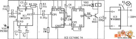 Infrared Remote Control Floodlight Circuit Using MC3373