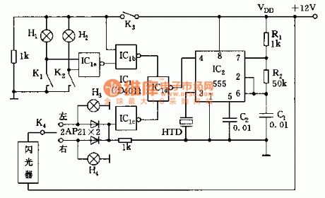 555 multi-purpose car alarm circuit
