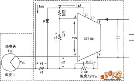 XTR101 Thermocouple Input Circuit