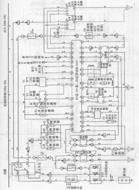 Toyota Coaster bus engine circuit diagram