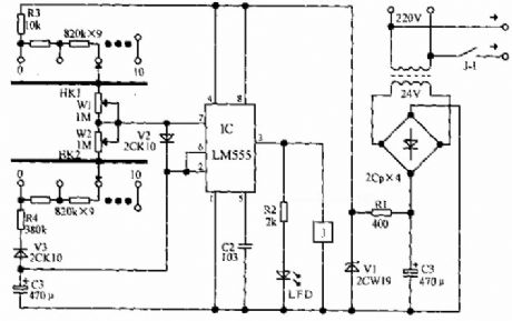 Electrical apparatus start-stop circulatory timer circuit diagram
