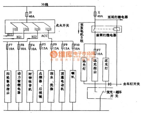 Mitsubishi Pagerlo light off-road vehicle outline circuit diagram(3)