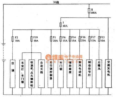 Mitsubishi Pagerlo light off-road vehicle outline circuit diagram(1)