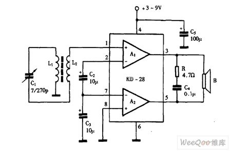 Using KD-28 as single-chip radio circuit diagram