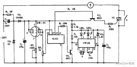 Using SL as gas leak detector circuit diagram