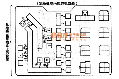 Mitsubishi Pagerlo light off-road vehicle circuit fusible link position circuit diagram
