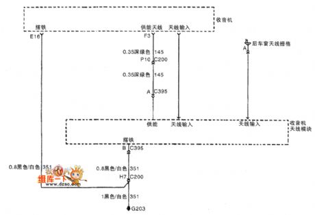 Shanghai GM BUICK commercial vehicle(GL8) audio system circuit diagram