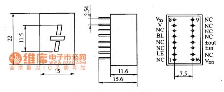 LED +/- symbol display components appearance circuit diagram