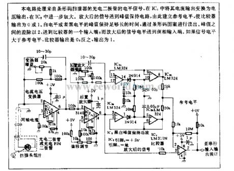 Bar code singal regulating circuit