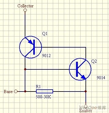 SCR circuit diagram with replacing by transistor