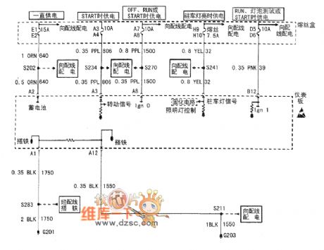 Buick Century car instrument board system circuit diagram(1)