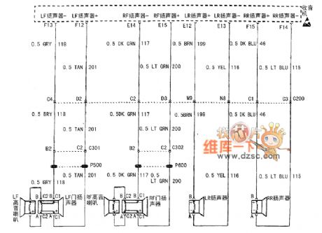 Buick Century car audio system circuit diagram(2)