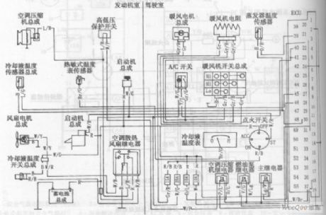Chang an Alto car air conditioning system circuit diagram