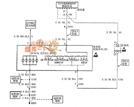 Buick Century car audio system circuit diagram(4)