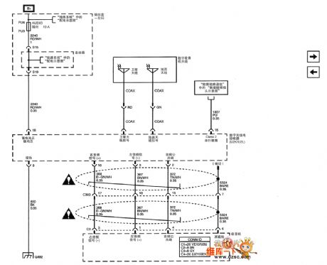 Shanghai GM Cadillac CTS car radio/audio system circuit diagram(2)