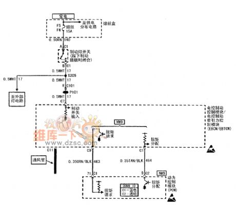 Buick Century car anti-lock braking system circuit diagram(3)