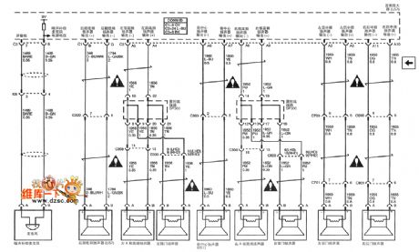 Shanghai GM Cadillac CTS car radio/audio system circuit diagram(3)