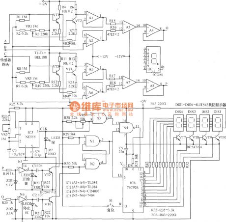 Bibulous rate measuring circuit diagram