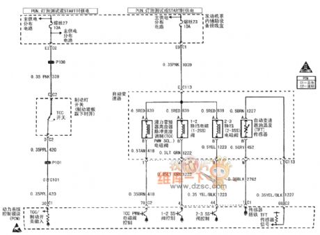 Buick Century car automatic transmission circuit diagram(2)