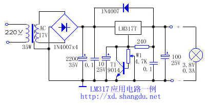 LM317T application circuit