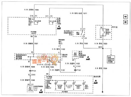Buick Regal car body control system circuit diagram(3)