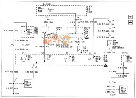 Buick Regal car body control system circuit diagram(5)