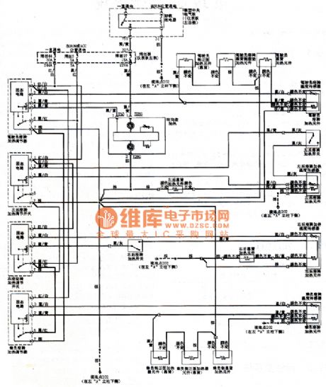 Audi A6 front seat heating system circuit diagram