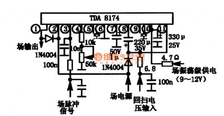 TDA8174 integrated block typical application circuit
