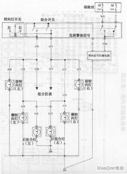 Changan Star multifunction vehicle turning signals circuit diagram