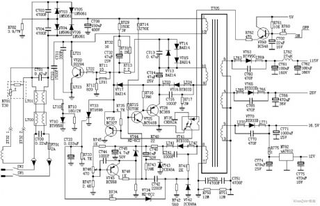 TDA two chips switching power supply circuit diagram