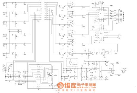5.1-channel amplifier system circuit diagram