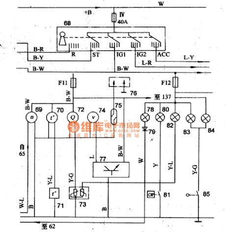 MITSUBISHI Pajero light off-road vehicle instrument alarm lamp basic circuit diagram
