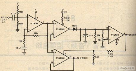 Voice switch input amplification circuit diagram