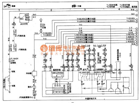 TOYOTA COASTER coach air conditioner circuit wiring circuit diagram