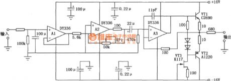 Audio preamp circuit composed of DY336