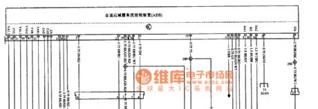 Benz W140 ADS system control computer circuit diagram
