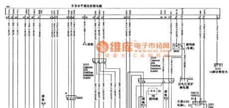 Benz W129 ADS system control computer circuit diagram