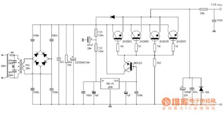 20A, 13.8V power supply shematic diagram