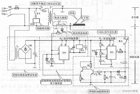AC Welder no-load automatic stop circuit diagram