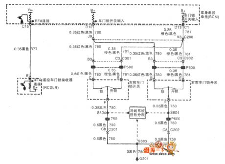 Shanghai GM Buick commercial vehicle(GL8) remote control latch circuit diagram(2)