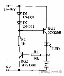 Nickel-cadmium battery charge protection circuit diagram