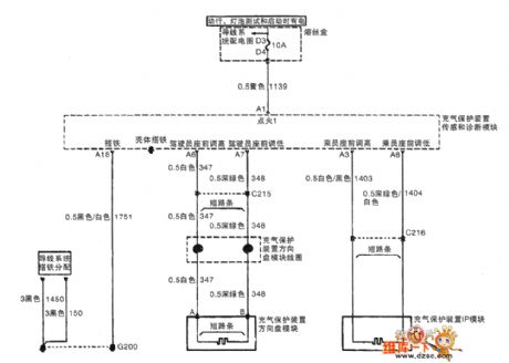 Shanghai GM Buick commercial vehicle(GL8) airbag circuit diagram(1)