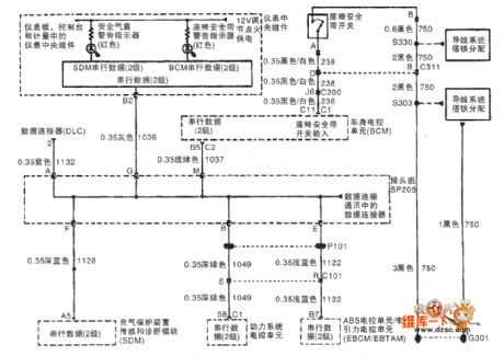 Shanghai GM Buick commercial vehicle(GL8) airbag circuit diagram(2)